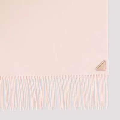Prada Sciarpa In Seta E Cashmere In Pink