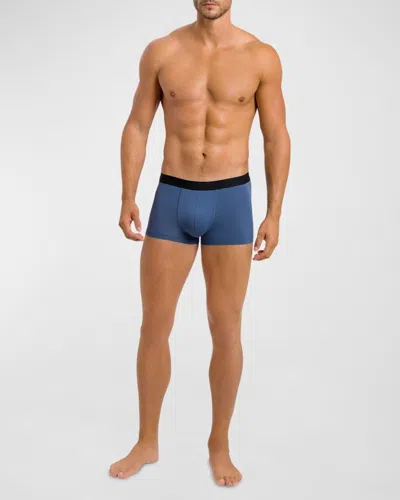 Hanro Micro Touch Boxer Brief In Slate Blue