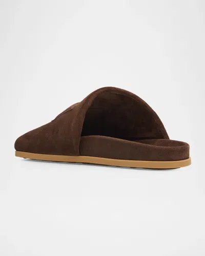 Givenchy Puffy Mules In Suede In Dark Brown