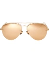 LINDA FARROW Aviator Sunglasses: Gold,LFL543C1SUN
