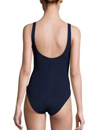 Shop Shan Crossover One-piece Swimsuit In Black