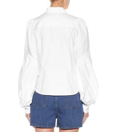 Shop Marc Jacobs Bishop-sleeve Shirt In White