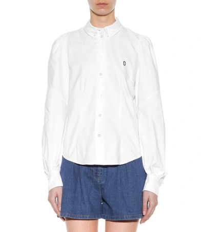 Shop Marc Jacobs Bishop-sleeve Shirt In White