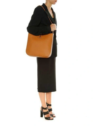 Shop Tom Ford 't Clasp Hobo' Shoulder Bag In Whiskey