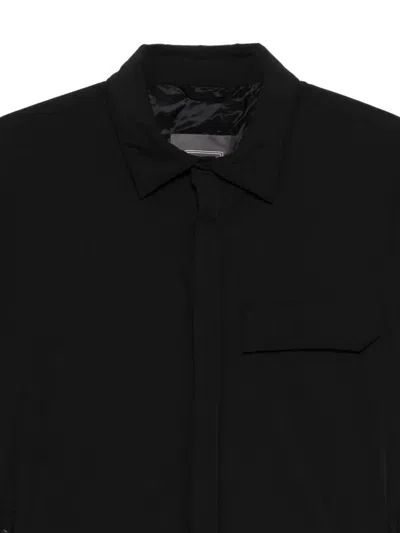 Herno Concealed Placket Jacket In Black