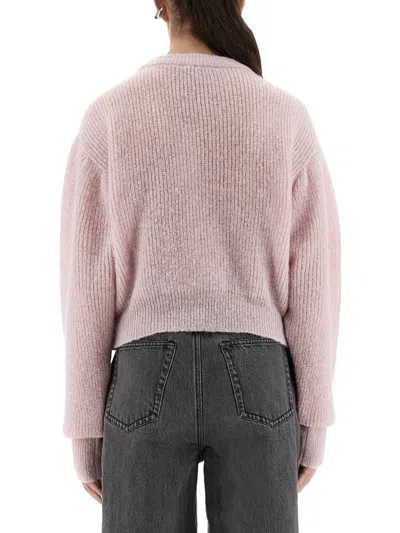 Rotate Birger Christensen Rotate Birgerchristensen Wool Puff Sweater In Powder