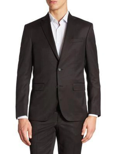 Shop Saks Fifth Avenue Modern Basic Wool Suit Jacket In Black