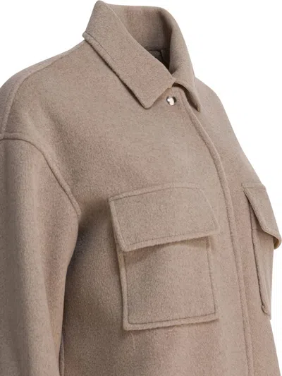 Semper Beige Polyester Rayon Jacket In Neutral