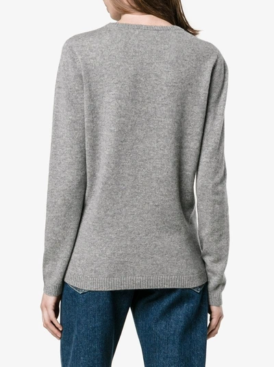 Shop Bella Freud Cashmere Grey Cashmere 1970 Jumper