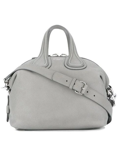 Shop Givenchy Small Nightingale Tote In Grey