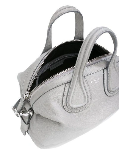 Shop Givenchy Small Nightingale Tote In Grey