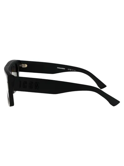 Dsquared2 Matte Black Acetate Sunglasses In Black