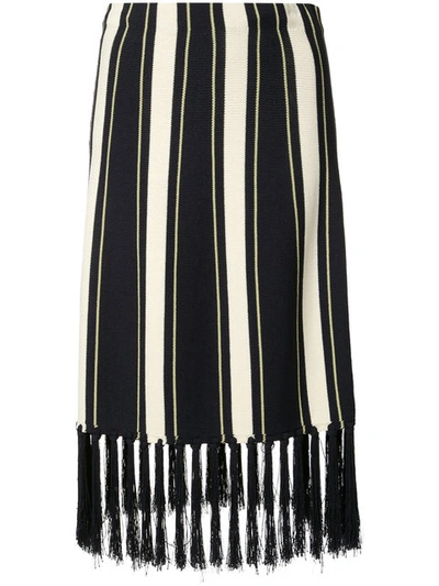 Grey Jason Wu Striped Skirt