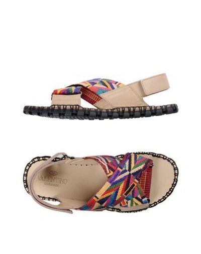 Shop Valentino Sandals In Beige