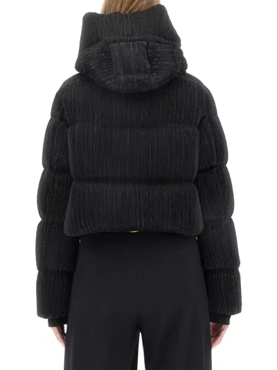 K-way Brien High Collar Padded Regular Coat In Black