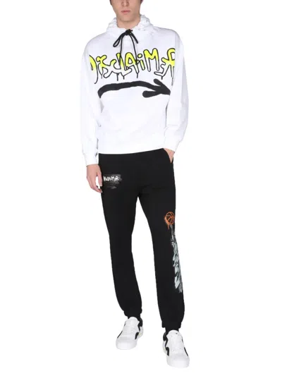 Disclaimer Logo-print Cotton Sweatshirt In White