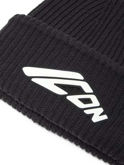 Dsquared2 Black Wool Hat In Black