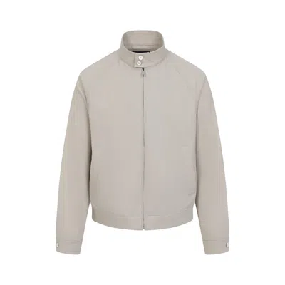Prada Structured Jacket High Collar Button Cuffs In Neutral