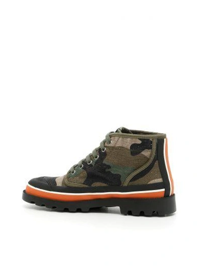 Shop Valentino Camouflage Boots In A Green Bru W Green Gred|nero