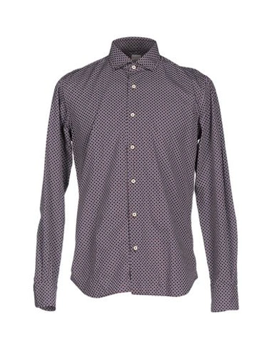 Xacus Patterned Shirt In Deep Purple