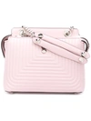 Fendi Dotcom Click Leather Shoulder Bag In Pink