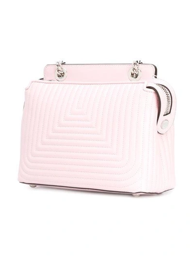 Fendi Dotcom Click Leather Shoulder Bag In Pink