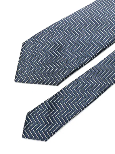 Tom Ford Silk Tie Chevron Pattern Pointed Tip In Multi