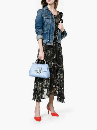 Shop Dolce & Gabbana Lucia Shoulder Bag In Blue