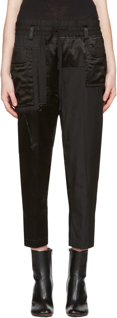 Haider Ackermann Black Patchwork Lounge Trousers