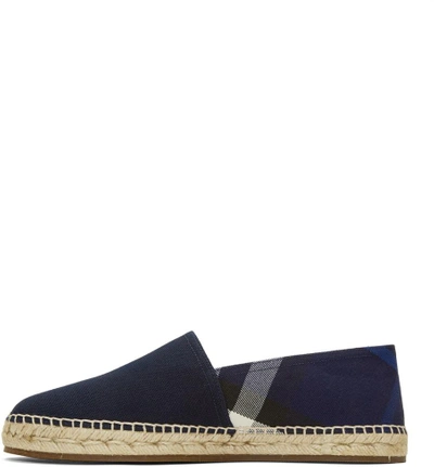 Shop Burberry Indigo Pateman Check Espadrilles