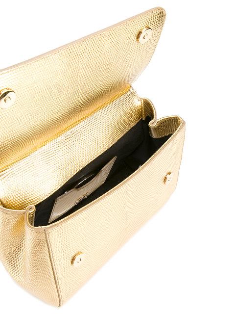 Dolce & Gabbana Small Sicily Shoulder Bag In Metallic | ModeSens