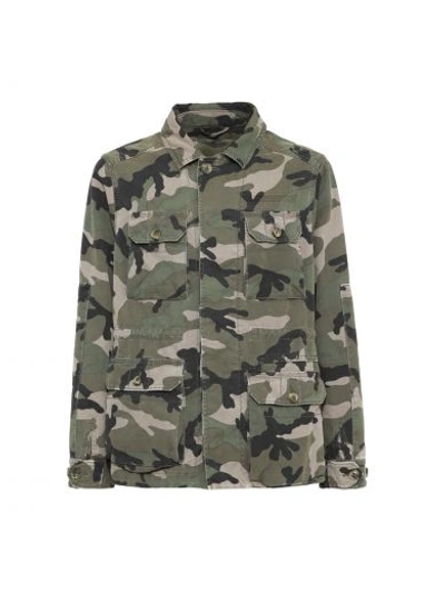 Shop Valentino Military Jacket In Camou