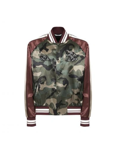 Shop Valentino Contrast Camouflage Jacket In Camou Ary Multicolor
