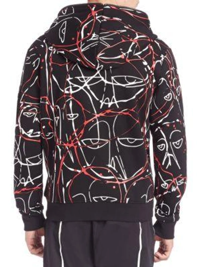 Shop Haculla Full-zip One-of-a-kind Bloodwork Hoodie In Black