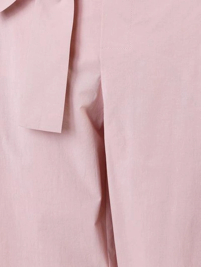 Shop Erika Cavallini Tied High Waisted Trousers In Pink
