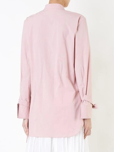 Shop Erika Cavallini Laced Cuffs Shirt In Pink