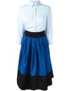 SARA ROKA skirt panel shirt dress,MACHINEWASH