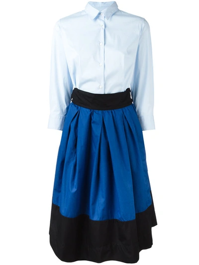 Sara Roka Skirt Panel Shirt Dress