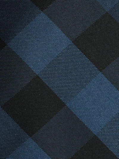 Shop Burberry Modern Cut Check Silk Tie - Blue