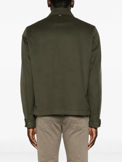 Herno Button-up Chest-pocket Jacket In Green