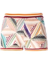 MISSONI KNITTED PATCHWORK SHORTS,20255411971354