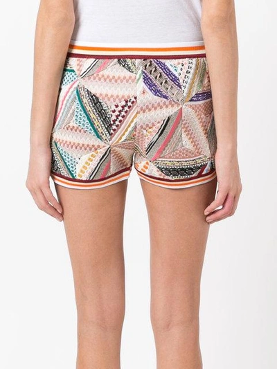 Shop Missoni Knitted Patchwork Shorts