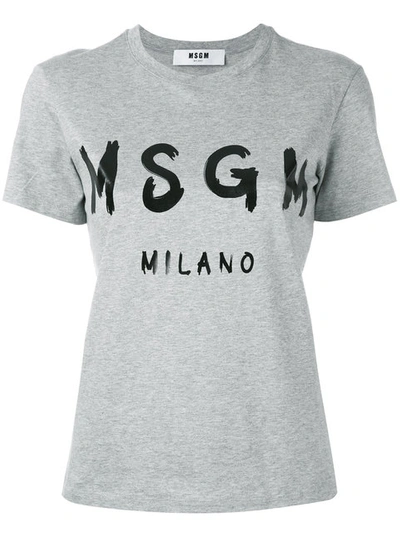 Shop Msgm Logo Print T-shirt