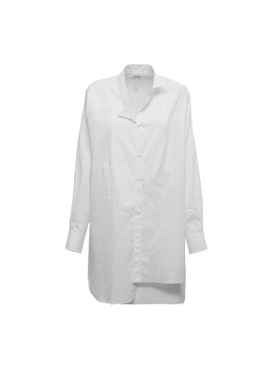 Shop Loewe Long Asymmetric Shirt In White