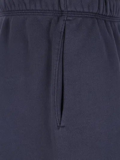 Essentials Drawstring Cotton Shorts In Blue