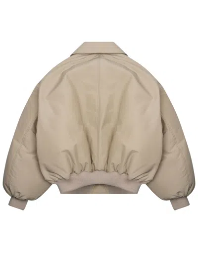 Celine Technical Nylon Down Jacket In Neutral