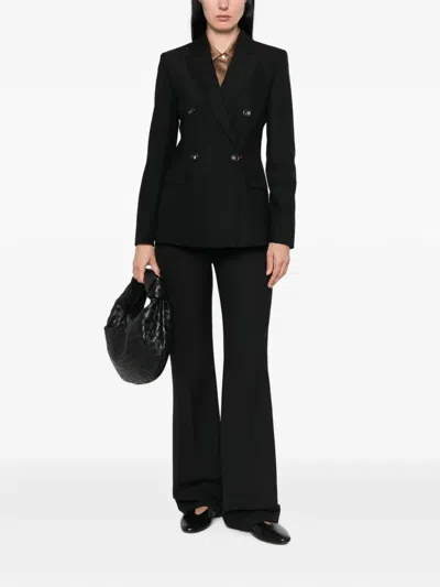 Max Mara Double-breasted Wool Jacket In Black