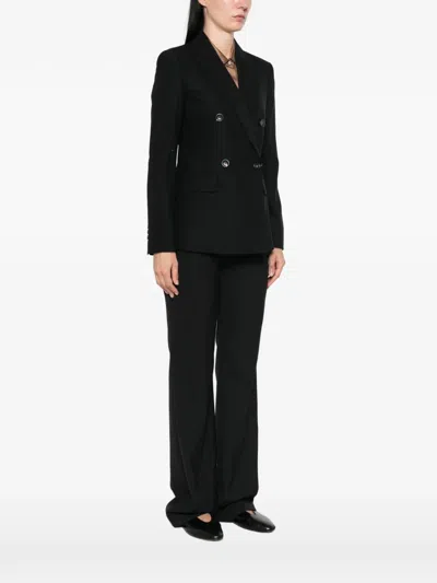 Max Mara Double-breasted Wool Jacket In Black