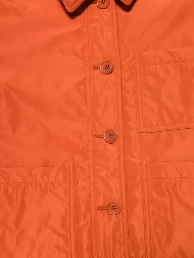 Aspesi Patch-pocket Button-up Jacket In Orange