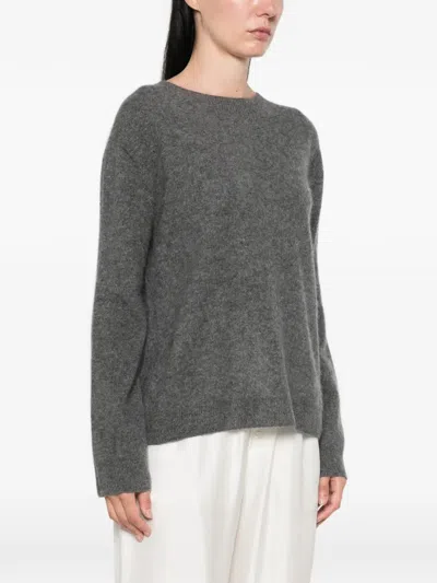 Weekend Max Mara Fine-knit Wool Sweater In Gray